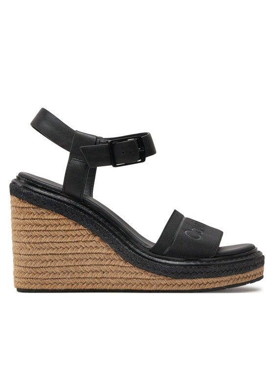 Calvin Klein Espadrilky Wedge Sandal 70 He HW0HW02050 Čierna