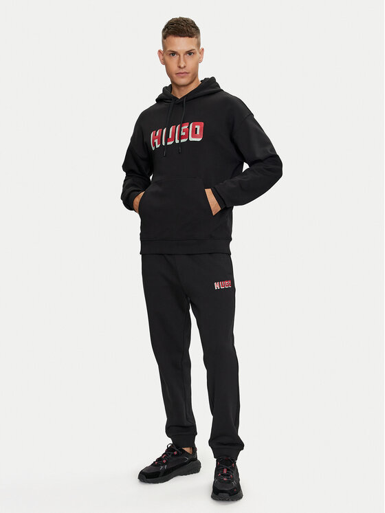 HUGO Hugo Mikina Diqerio 50516655 Černá Relaxed Fit