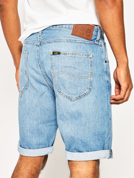 Lee Lee Džínsové šortky Pocket L73ELJIL 112120466 Tmavomodrá Regular Fit