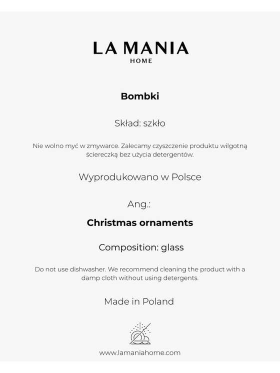 La Mania La Mania Bombka Rose Black II Czarny