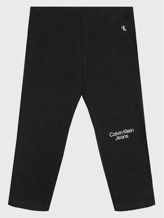 Calvin Klein Jeans Colanți Stack Logo IN0IN00008 Negru Slim Fit