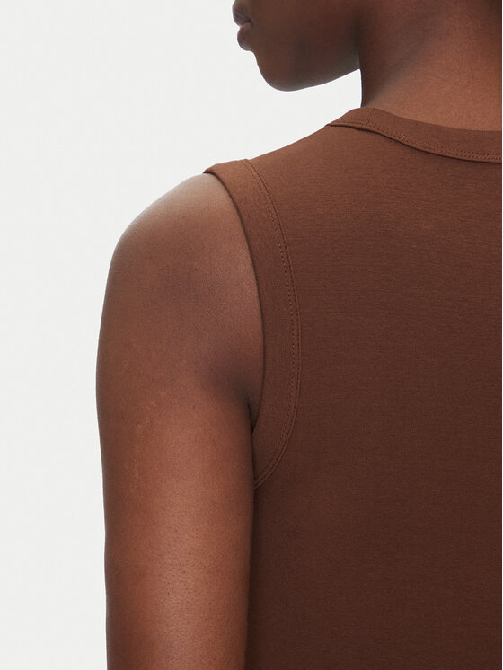 Calvin Klein Jeans Calvin Klein Jeans Každodenní šaty LV047C240G Hnědá Slim Fit