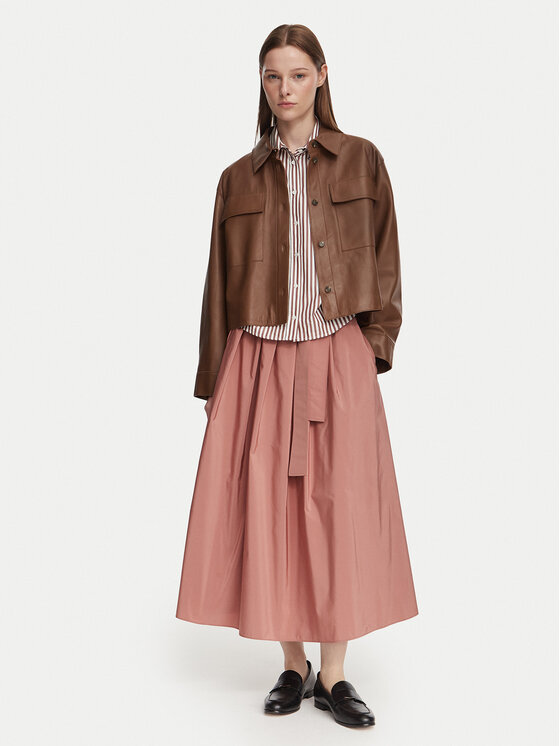 Weekend Max Mara Weekend Max Mara Geacă de piele Piovra 2625446021 Maro Regular Fit