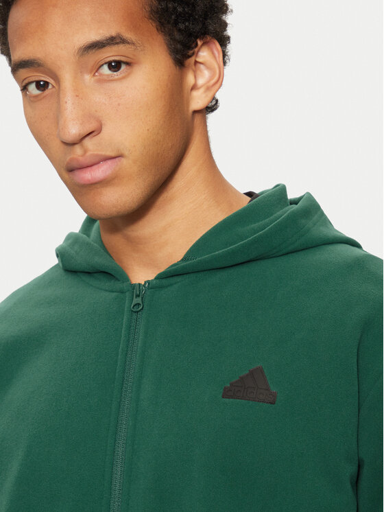 adidas adidas Felpa di pile Future Icons 3-Stripes IW6079 Verde Regular Fit