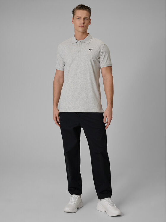 4F 4F Polo NOS Szary jasny Regular Fit
