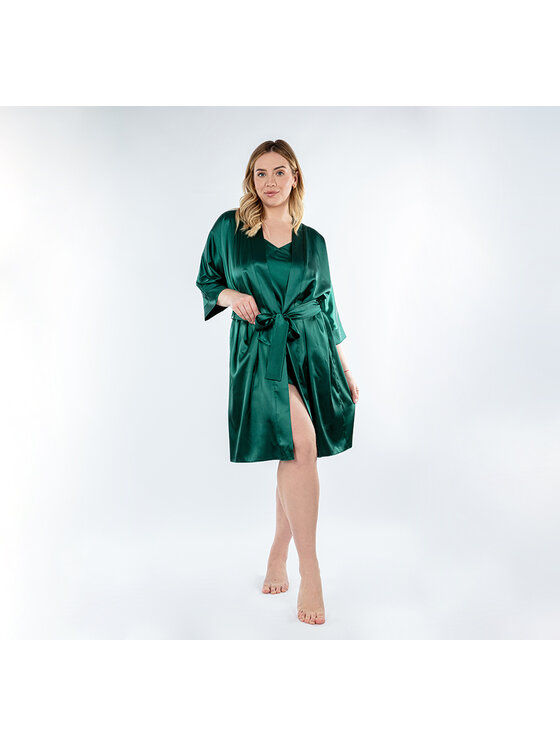DKaren Lingerie DKaren Lingerie Szlafrok 100 Zielony Tailored Fit