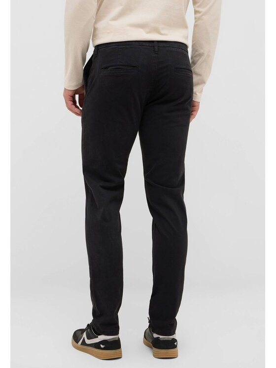 Mustang Mustang Chinosy Style Daytona Chino Czarny Slim Fit