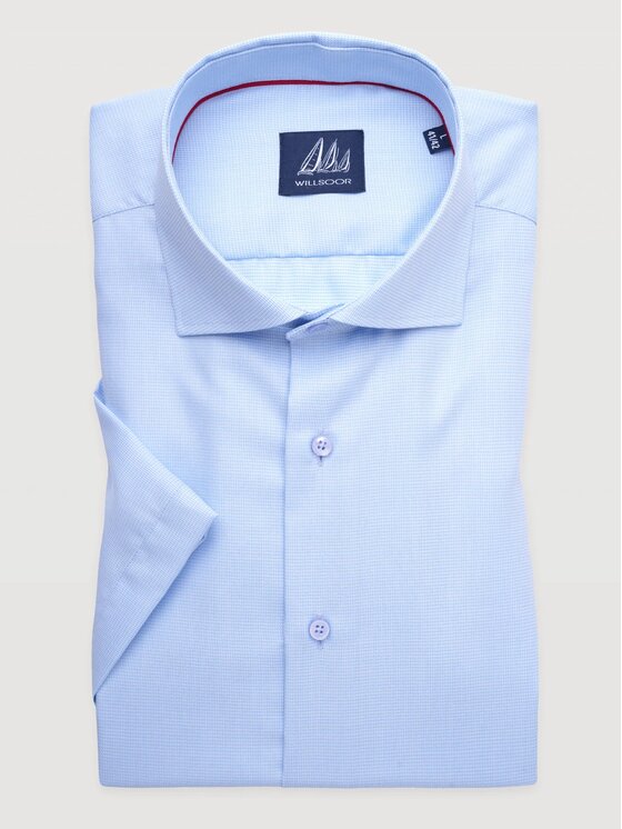 Willsoor Willsoor Koszula 20988sl Niebieski Slim Fit