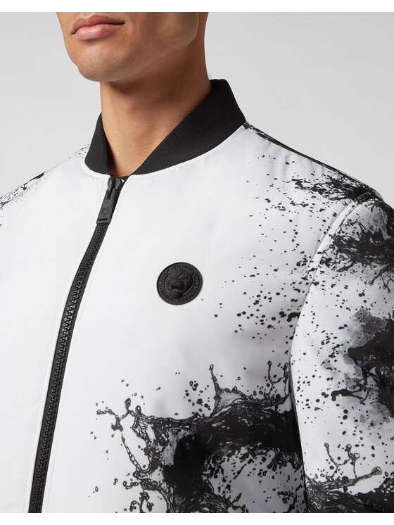 Plein Sport Plein Sport Bomber 353 Bianco Regular Fit