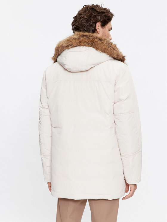 BOSS Boss Пухено яке Dadico 50499371 Екрю Regular Fit