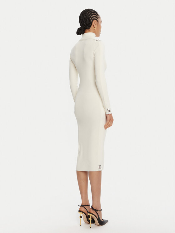 Elisabetta Franchi Elisabetta Franchi Džemper haljina AM-03S-56E2-V390 Écru Slim Fit