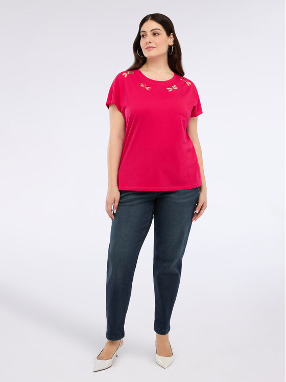 Fiorella Rubino Fiorella Rubino T-Shirt G00CL008720N019 Czerwony Regular Fit