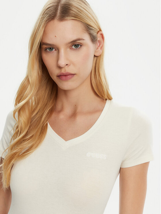 Guess Guess T-krekls O5RI02 KBBU1 Bēšs Regular Fit