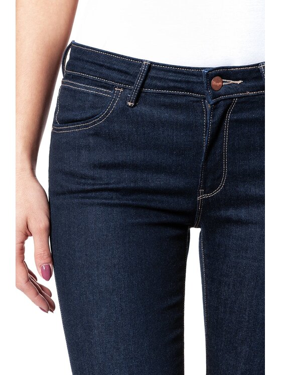 Wrangler Wrangler Jeansy HIGH RISE SKINNY Niebieski Skinny Fit