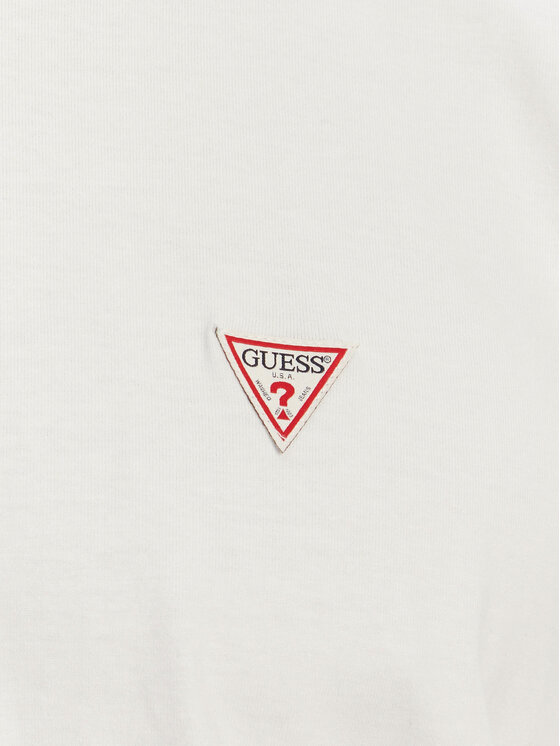Guess Jeans Guess Jeans Tricou M4YI46 K8FQ4 Alb Regular Fit