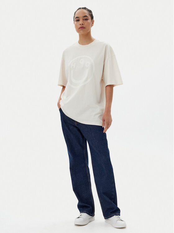 HUGO HUGO Jeansy Elyah_B 50520594 Tmavomodrá Straight Fit