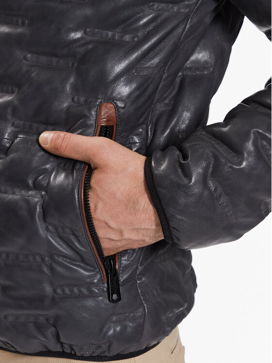 Milestone Milestone Lederjacke 991019 60080 Schwarz Regular Fit