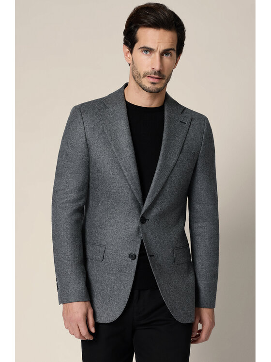 Lancerto Lancerto Marynarka Tenda MA073225000014 Szary Slim Fit