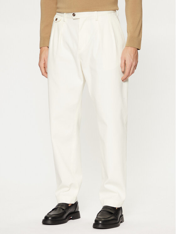 Tommy Hilfiger Tommy Hilfiger Pantaloni chino MW0MW37733 Alb Regular Fit