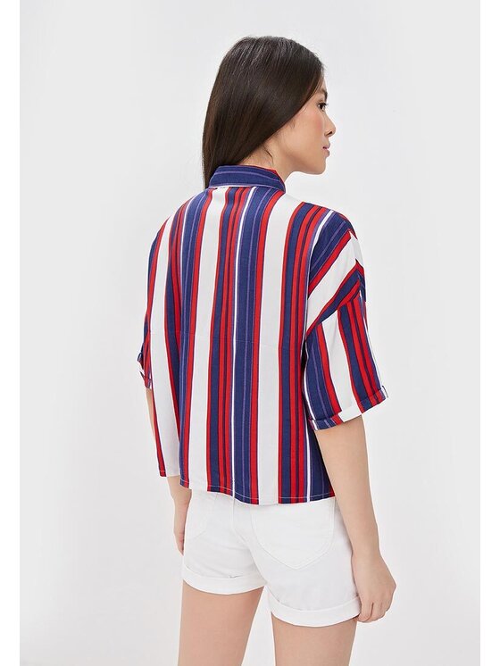 Lee Lee Koszula CROPPED SHIRT Biały Regular Fit