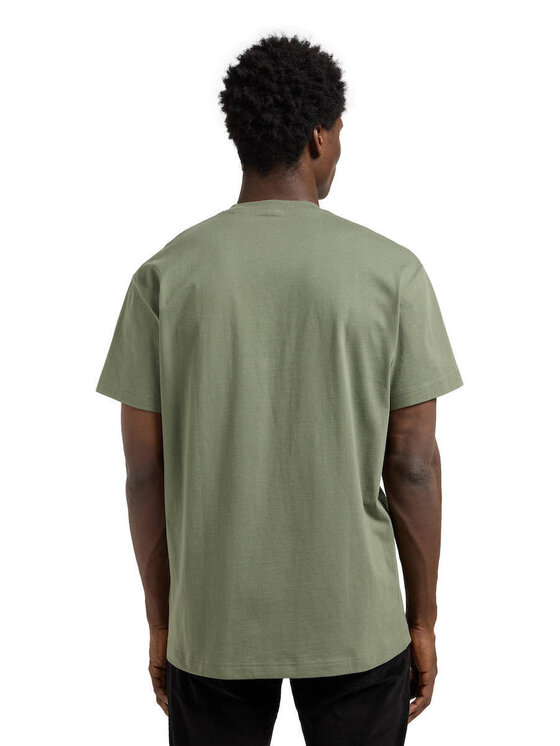 Lee Lee T-Shirt ELEVATED ESS LOGO TEE Zielony Regular Fit