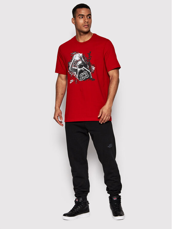 T shirt air jordan rossa online