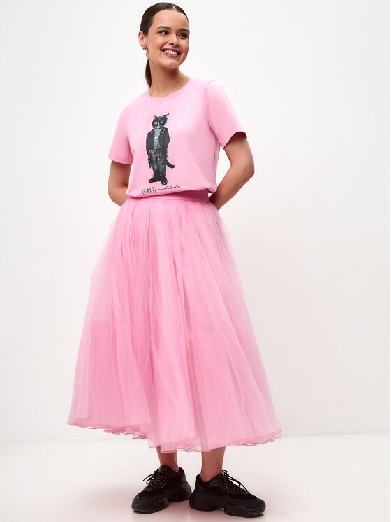CAT by maniita lacitta CAT by maniita lacitta Spódnica midi Women's skirt Princess Różowy Regular Fit