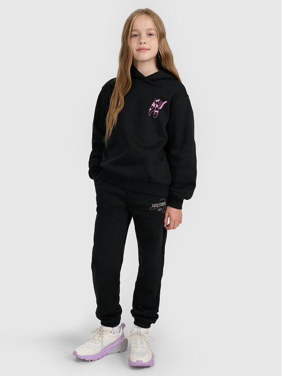 4F 4F Spodnie dresowe URBAN COMMUTER Czarny Regular Fit