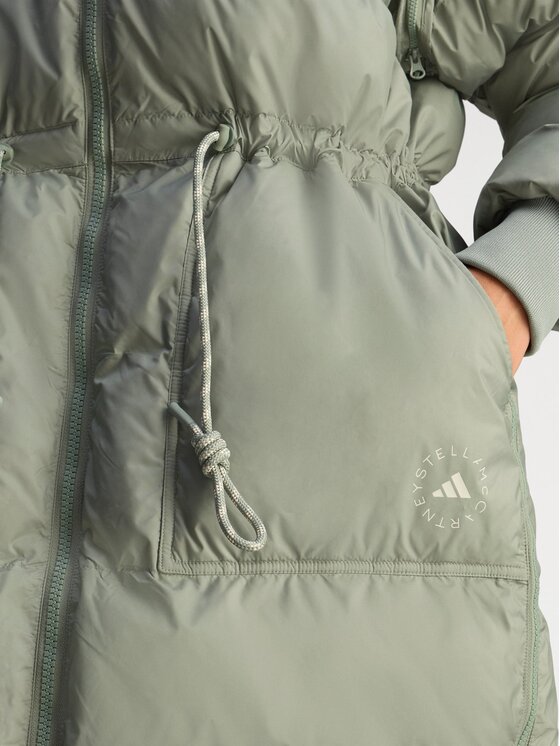 adidas by Stella McCartney adidas by Stella McCartney Kurtka wielofunkcyjna by Stella McCartney Long Padded Winter Jacket Zielony Loose Fit
