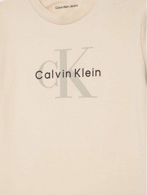 Calvin Klein Jeans Calvin Klein Jeans Set hanorac, bluză și pantaloni Monogram IN0IN00336 Bej Regular Fit