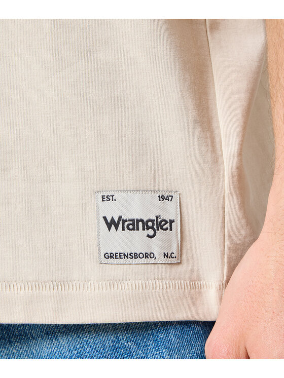 Wrangler Wrangler T-Shirt 112357430 Beżowy Relaxed Fit