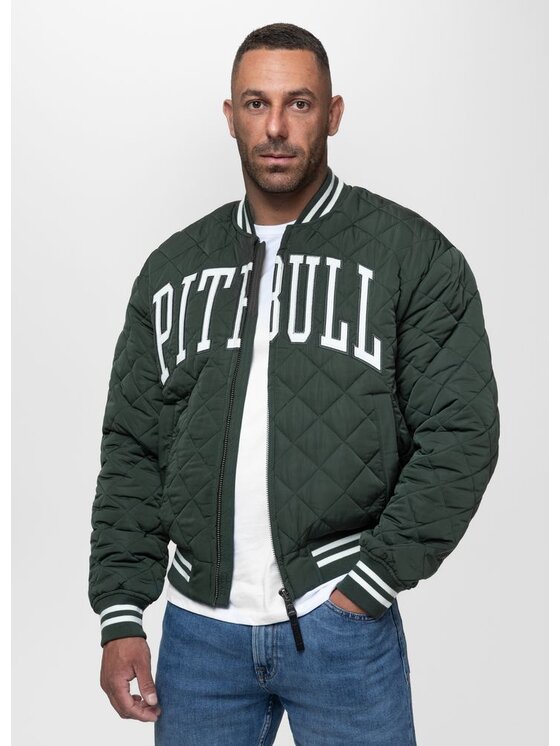 PITBULL PITBULL Kurtka przejściowa JUPITER Zielony Regular Fit