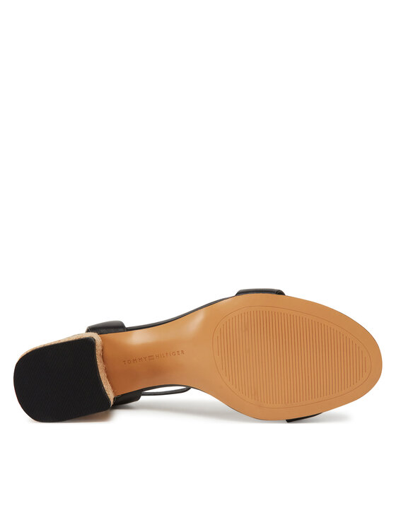 Tommy Hilfiger Tommy Hilfiger Espadrilles Leather Ankle Strap Espad Sandal FW0FW08533 Fekete