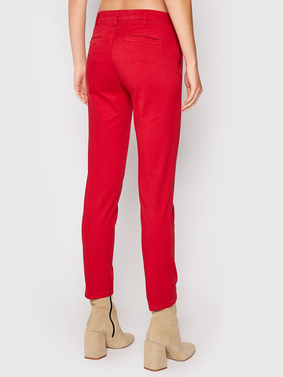 United Colors Of Benetton Medžiaginės kelnės 4GD7558S3 Raudona Slim Fit •  Modivo.lt