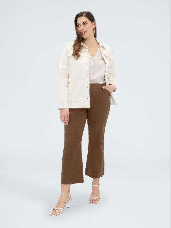 Fiorella Rubino Fiorella Rubino Pantaloni di tessuto P707T005160N002 Marrone Flare Fit