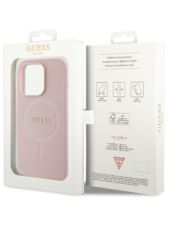 Guess Guess Etui na telefon iPhone 13 Pro Różowy