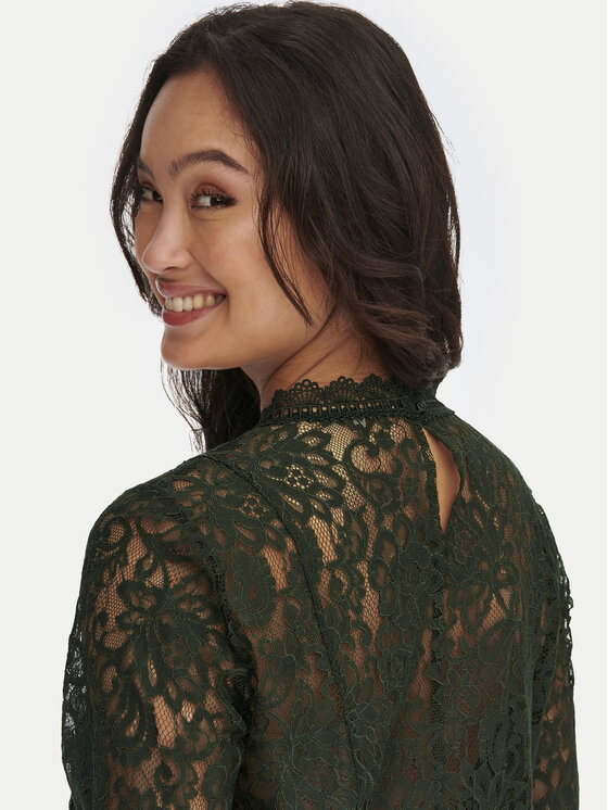ONLY ONLY Blusa New Karo 15276400 Verde Regular Fit