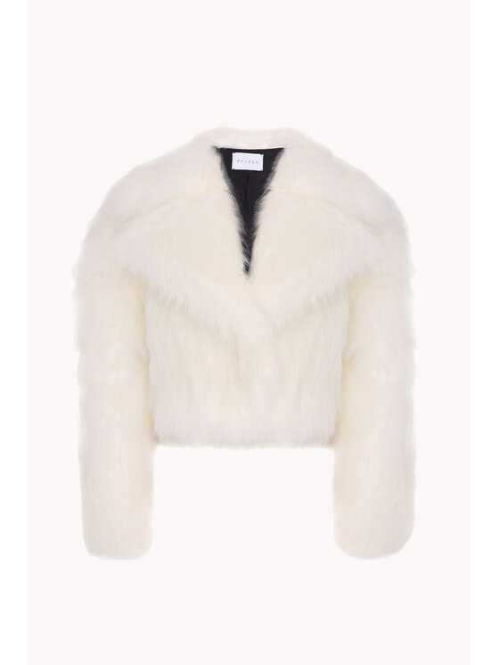 Epuzer Epuzer Giacca di transizione White faux fur Bianco Standard Fit