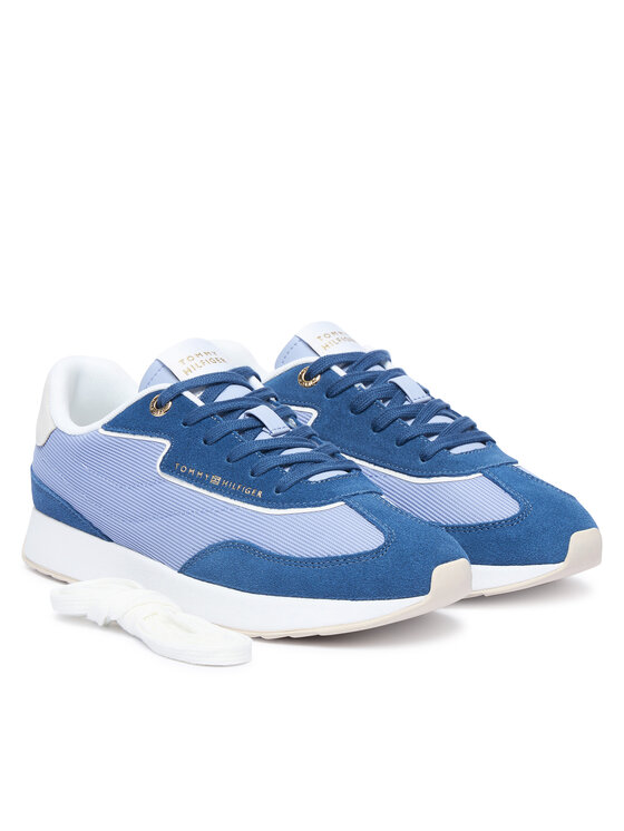 Tommy Hilfiger Tommy Hilfiger Sneakersy Th Retro Runner Mix FW0FW09410 Modrá