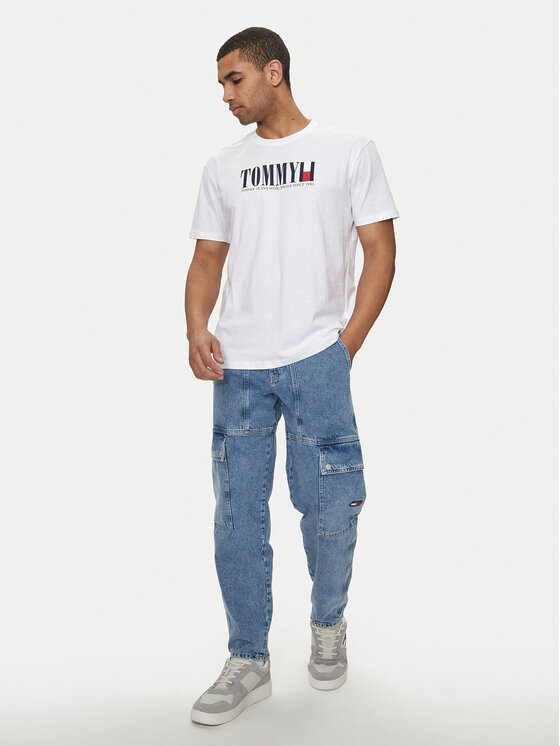 Tommy Jeans Tommy Jeans Tričko DNA Flag DM0DM18533 Biela Regular Fit