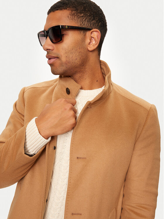 JOOP! JOOP! Płaszcz wełniany 17 JC-21Maron 30044311 Brązowy Regular Fit