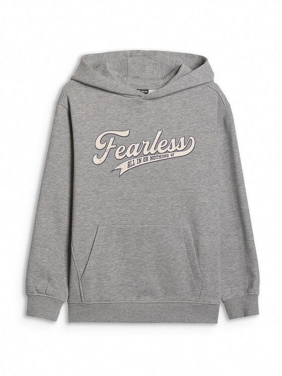 4F 4F Bluza CAMPUS VIBES Szary jasny Loose Fit