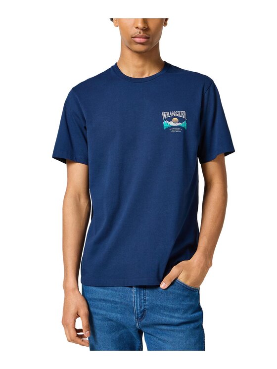 Wrangler Wrangler T-shirt 112357262 Blu scuro Regular Fit