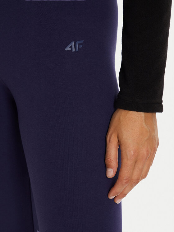 4F 4F Tamprės 4FWMM00TTIGF195 Tamsiai mėlyna Slim Fit