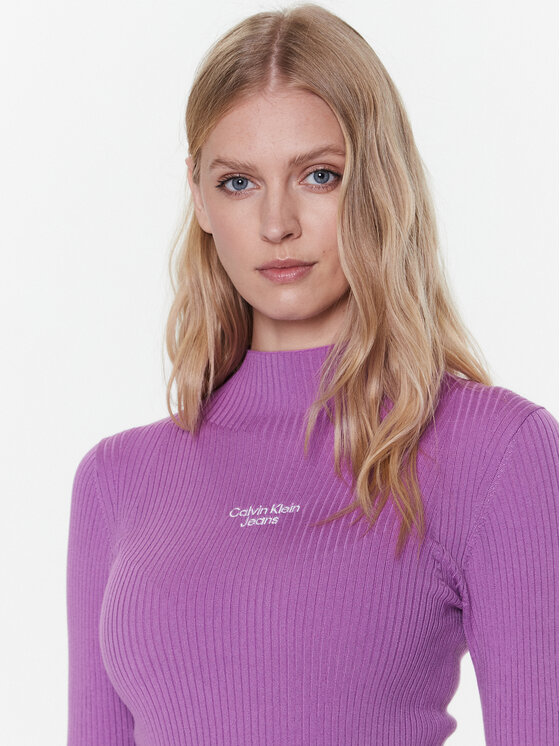 Calvin Klein Jeans Calvin Klein Jeans Φόρεμα υφασμάτινο J20J220354 Μωβ Slim Fit