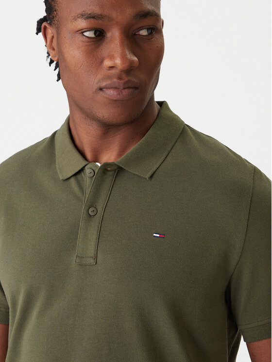 Tommy Jeans Tommy Jeans Polo DM0DM20676 Haki Regular Fit