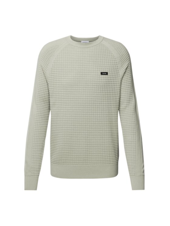 Calvin Klein Calvin Klein Sweter TEXTURE K10K111476 Beżowy Regular Fit