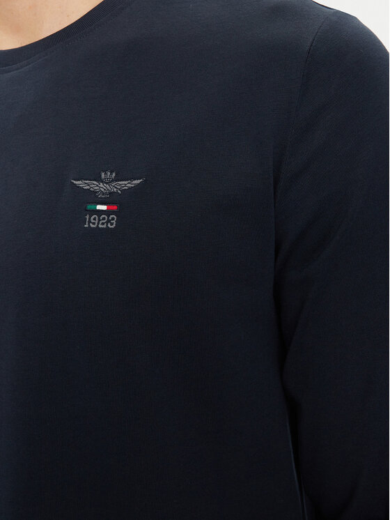 Aeronautica Militare Aeronautica Militare Marškinėliai ilgomis rankovėmis 242TS2305J592 Tamsiai mėlyna Regular Fit