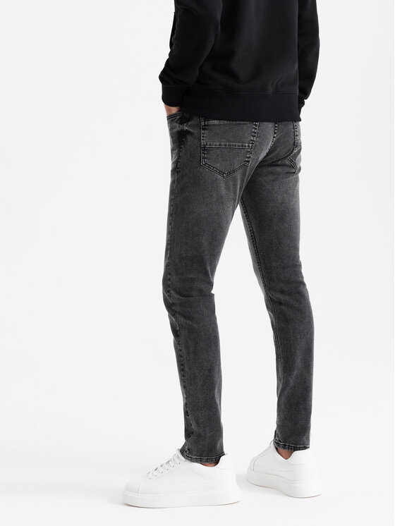 Ombre Ombre Jeansy OM-PADP-0214 Šedá Regular Fit