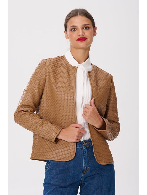 CASTELLANI CASTELLANI Marynarka Serena Brązowy Regular Fit